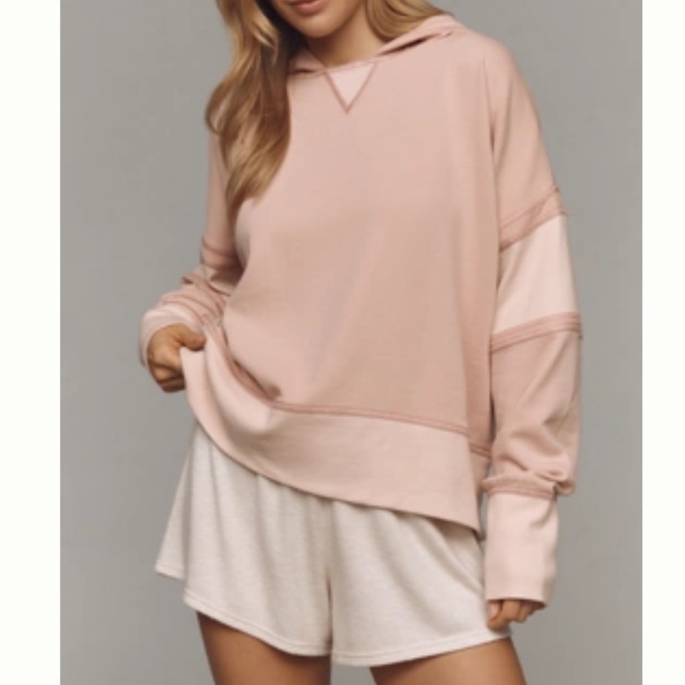 Daily Practice by Anthropologie Boxy Pullover Pink Medium